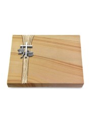 Grabtafel Woodland Strikt Kreuz 1 (Alu)