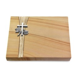 Grabtafel Woodland Strikt Kreuz 1 (Alu)