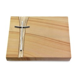 Grabtafel Woodland Strikt Kreuz 2 (Alu)