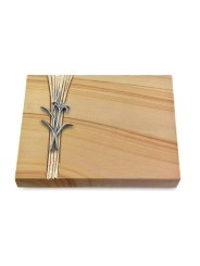Grabtafel Woodland Strikt Lilienzweig (Alu)