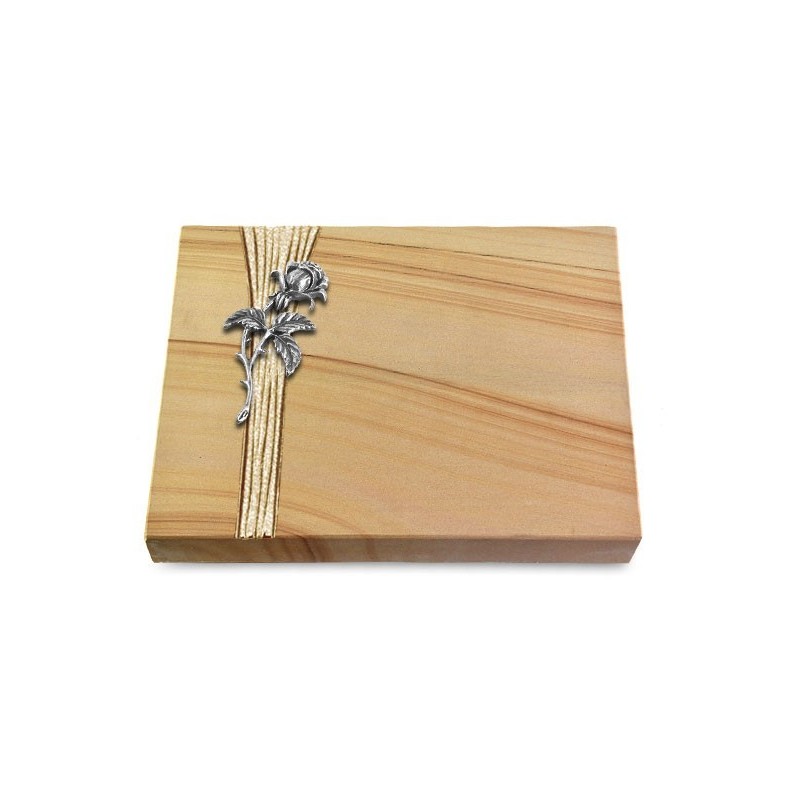 Grabtafel Woodland Strikt Rose 2 (Alu)