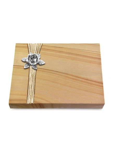 Grabtafel Woodland Strikt Rose 4 (Alu)