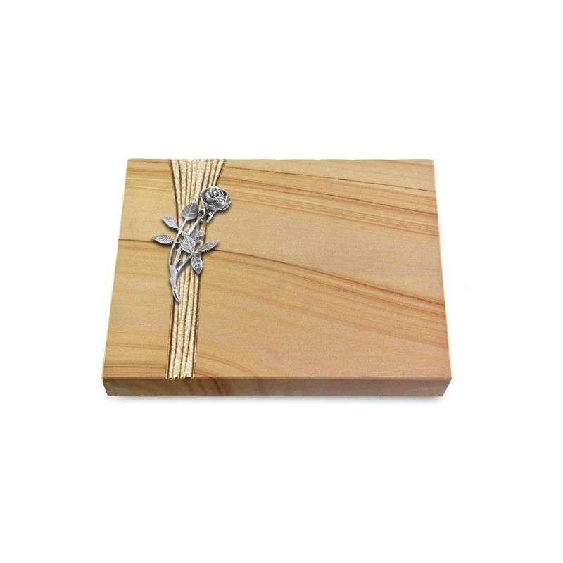 Grabtafel Woodland Strikt Rose 6 (Alu)