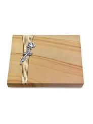 Grabtafel Woodland Strikt Rose 7 (Alu)