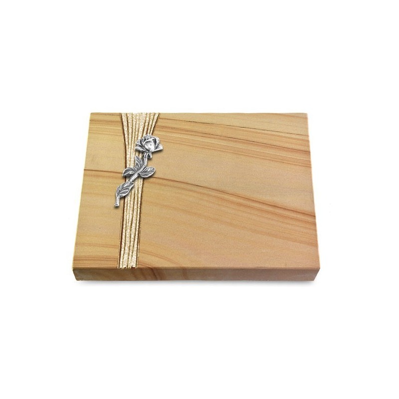 Grabtafel Woodland Strikt Rose 7 (Alu)