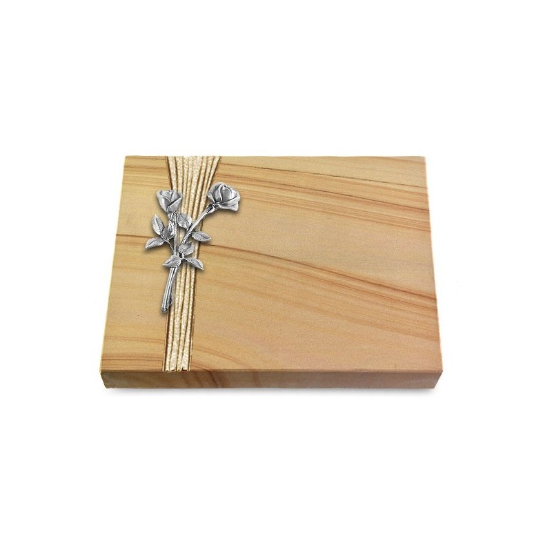 Grabtafel Woodland Strikt Rose 10 (Alu)