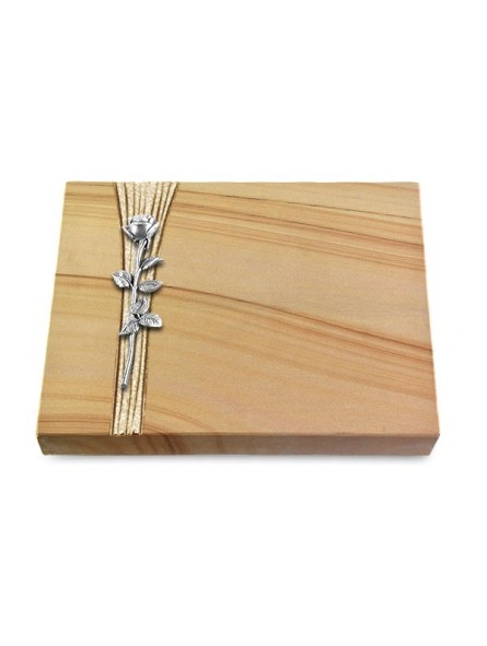 Grabtafel Woodland Strikt Rose 12 (Alu)