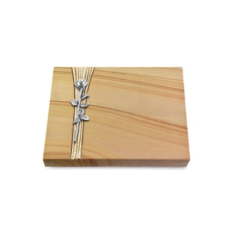 Grabtafel Woodland Strikt Rose 12 (Alu)