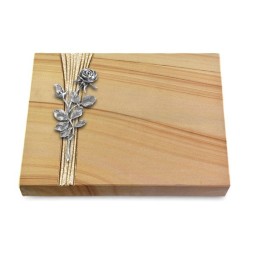 Grabtafel Woodland Strikt Rose 13 (Alu)