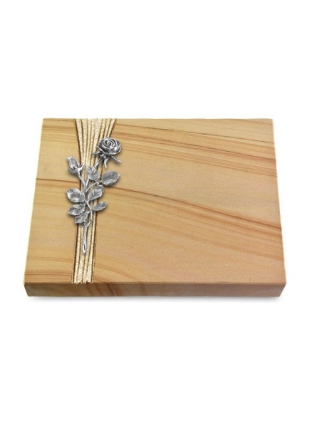 Grabtafel Woodland Strikt Rose 13 (Alu)