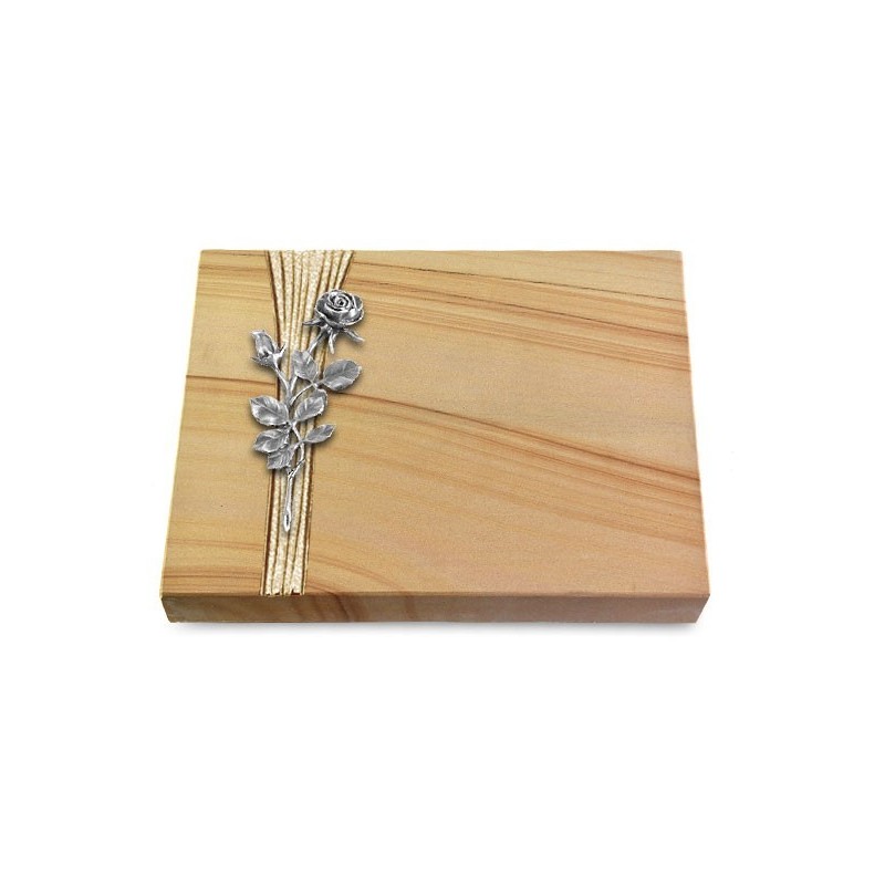 Grabtafel Woodland Strikt Rose 13 (Alu)