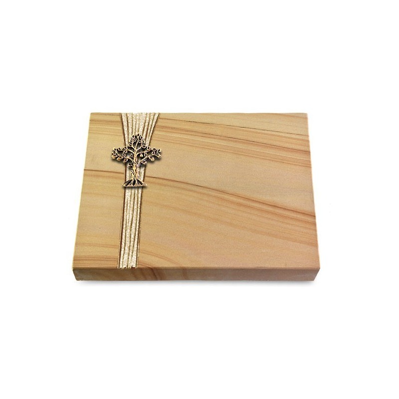 Grabtafel Woodland Strikt Baum 2 (Bronze)