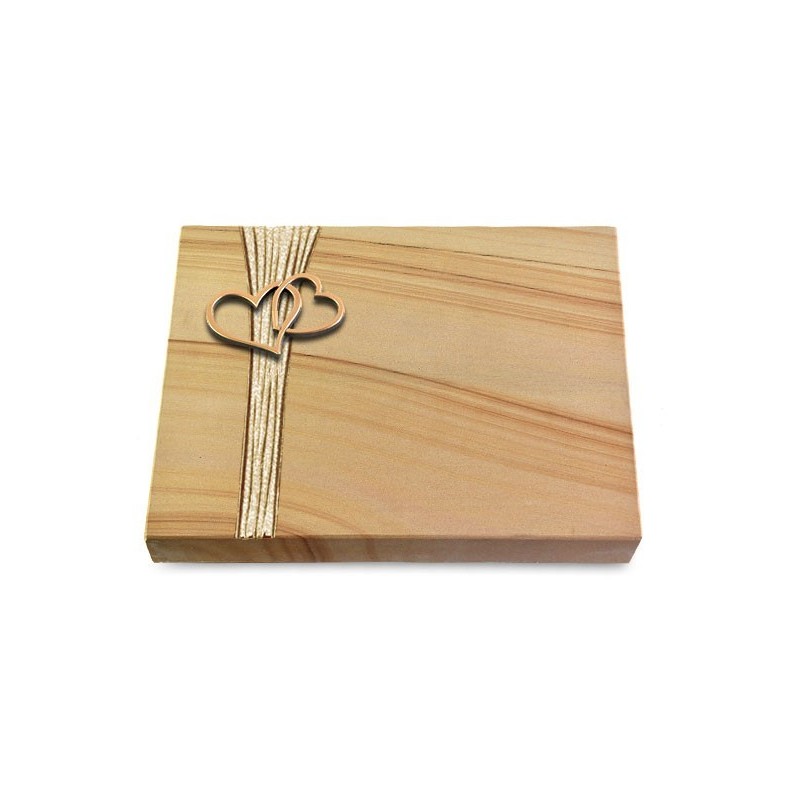 Grabtafel Woodland Strikt Herzen (Bronze)