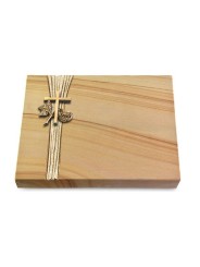 Grabtafel Woodland Strikt Kreuz 1 (Bronze)