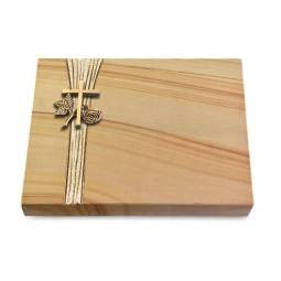 Grabtafel Woodland Strikt Kreuz 1 (Bronze)