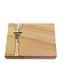 Grabtafel Woodland Strikt Kreuz/Rose (Bronze)