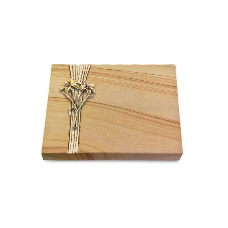 Grabtafel Woodland Strikt Lilie (Bronze)