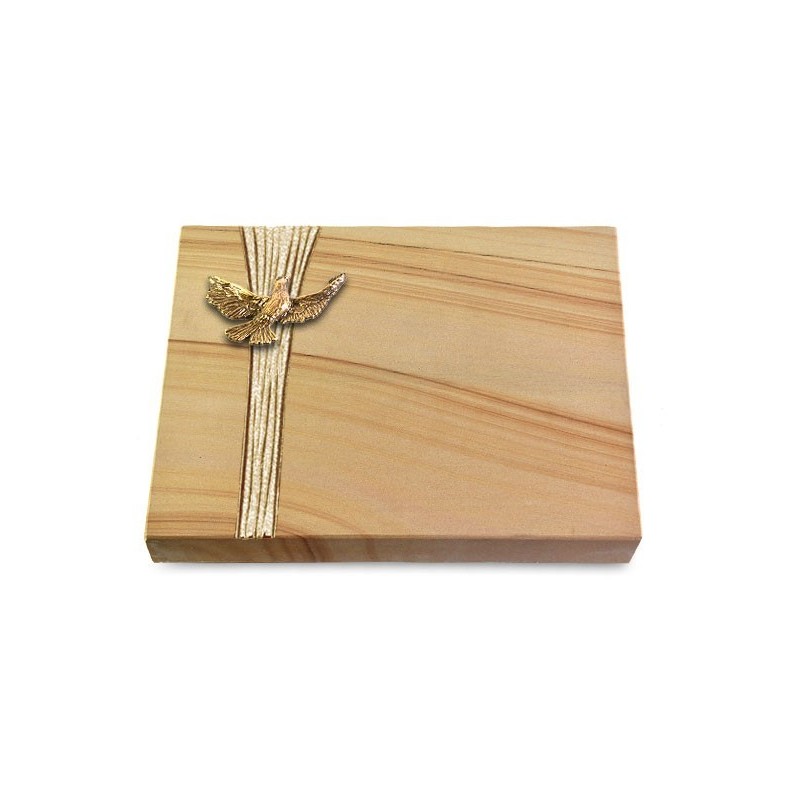 Grabtafel Woodland Strikt Taube (Bronze)
