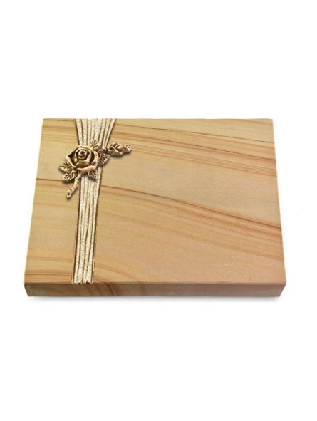 Grabtafel Woodland Strikt Rose 1 (Bronze)