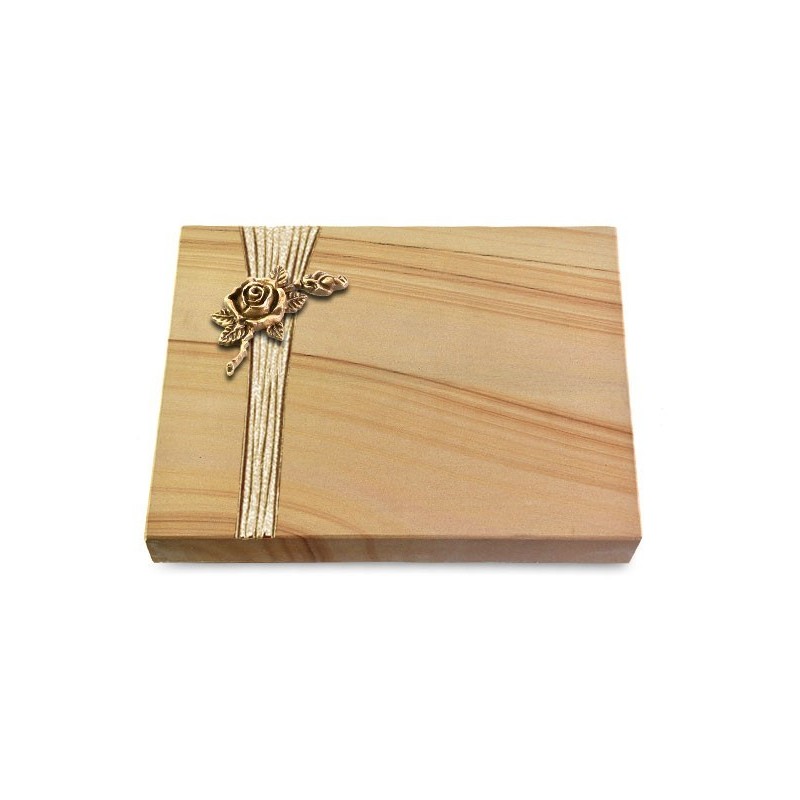 Grabtafel Woodland Strikt Rose 1 (Bronze)