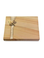 Grabtafel Woodland Strikt Rose 3 (Bronze)
