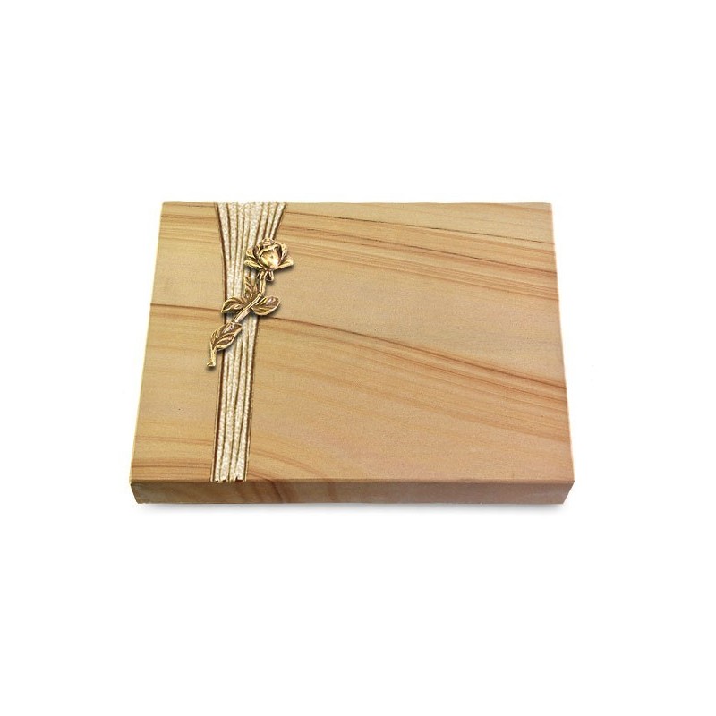 Grabtafel Woodland Strikt Rose 7 (Bronze)