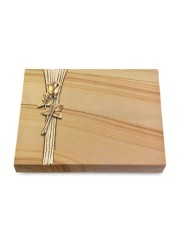 Grabtafel Woodland Strikt Rose 8 (Bronze)