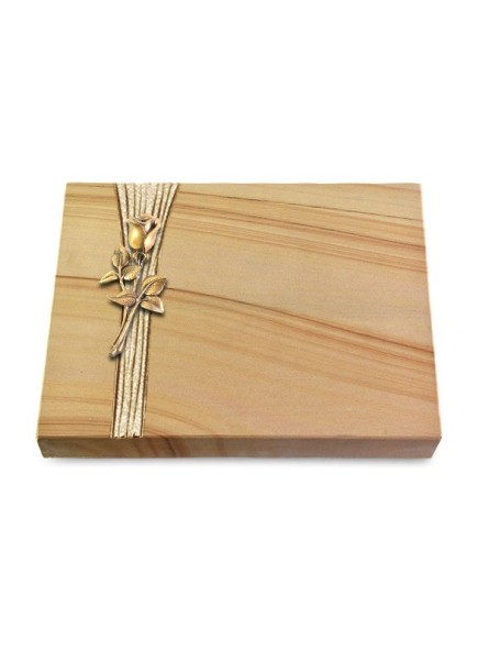 Grabtafel Woodland Strikt Rose 8 (Bronze)