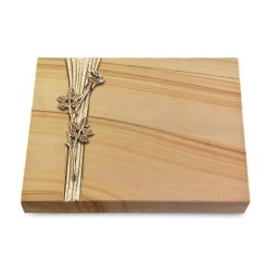Grabtafel Woodland Strikt Rose 9 (Bronze)