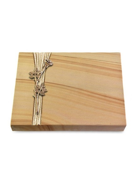 Grabtafel Woodland Strikt Rose 9 (Bronze)
