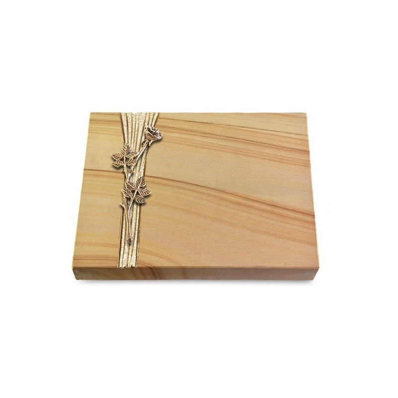 Grabtafel Woodland Strikt Rose 9 (Bronze)