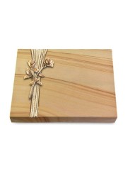 Grabtafel Woodland Strikt Rose 10 (Bronze)