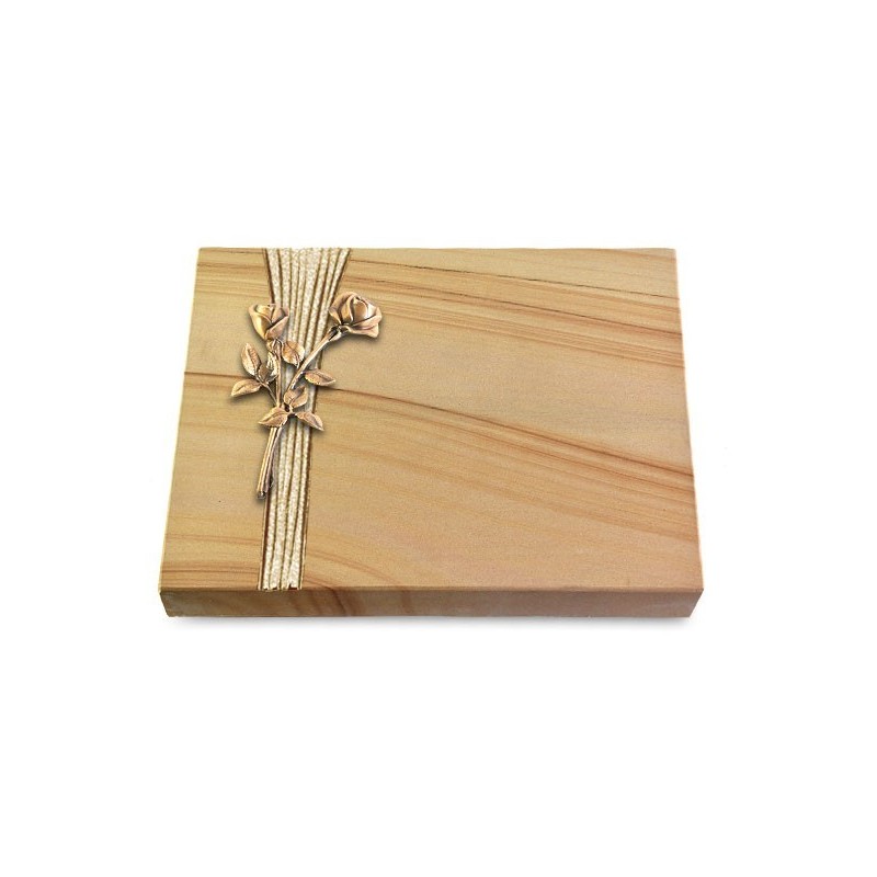 Grabtafel Woodland Strikt Rose 10 (Bronze)