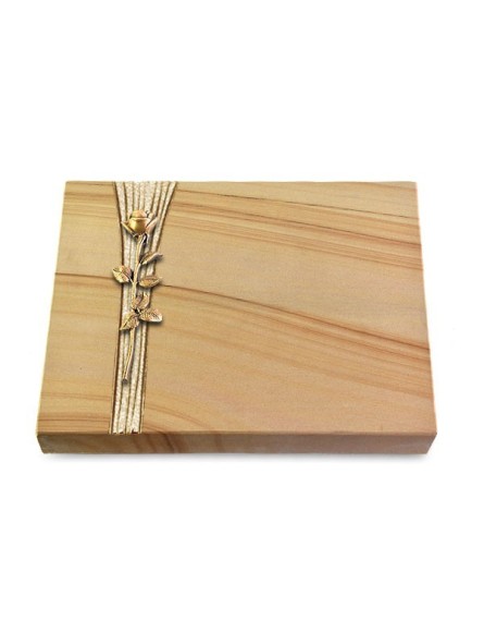 Grabtafel Woodland Strikt Rose 12 (Bronze)