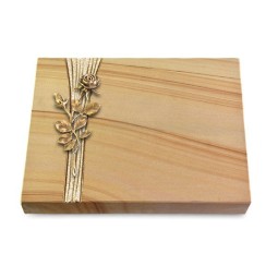 Grabtafel Woodland Strikt Rose 13 (Bronze)
