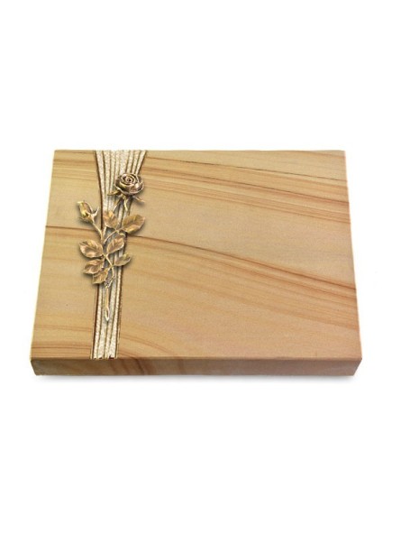 Grabtafel Woodland Strikt Rose 13 (Bronze)