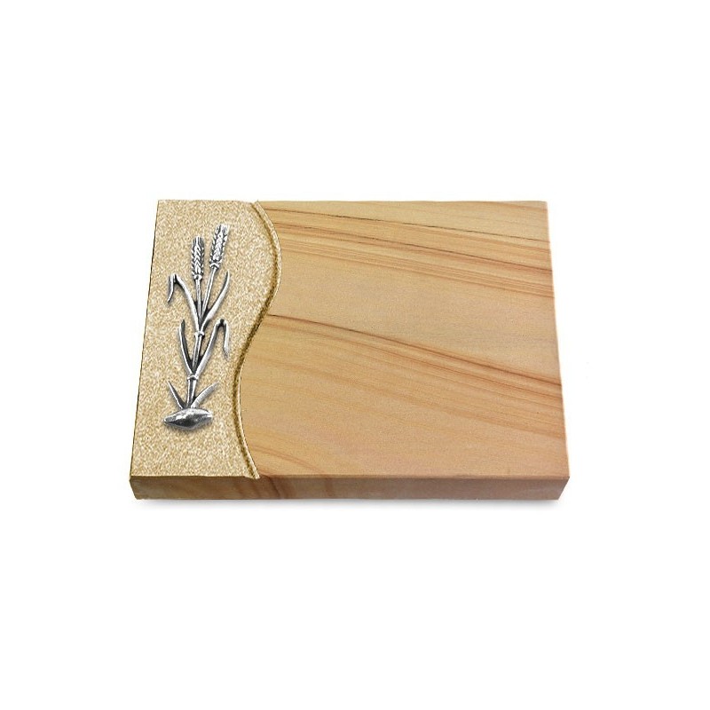 Grabtafel Woodland Wave Ähren 2 (Alu)