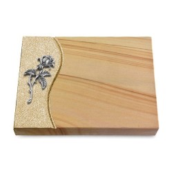 Grabtafel Woodland Wave Rose 2 (Alu)