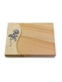 Grabtafel Woodland Wave Rose 2 (Alu)