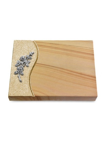Grabtafel Woodland Wave Rose 5 (Alu)