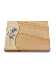Grabtafel Woodland Wave Rose 6 (Alu)