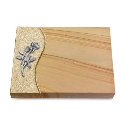 Grabtafel Woodland Wave Rose 6 (Alu)