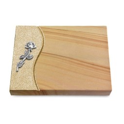 Grabtafel Woodland Wave Rose 7 (Alu)