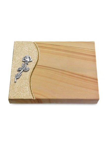 Grabtafel Woodland Wave Rose 7 (Alu)