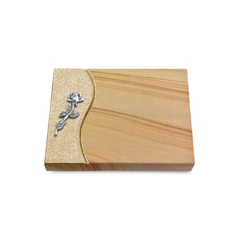 Grabtafel Woodland Wave Rose 7 (Alu)