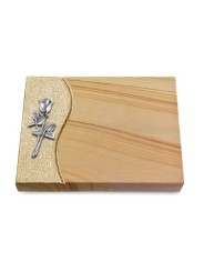 Grabtafel Woodland Wave Rose 8 (Alu)