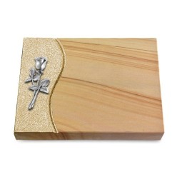 Grabtafel Woodland Wave Rose 8 (Alu)