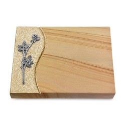 Grabtafel Woodland Wave Rose 9 (Alu)