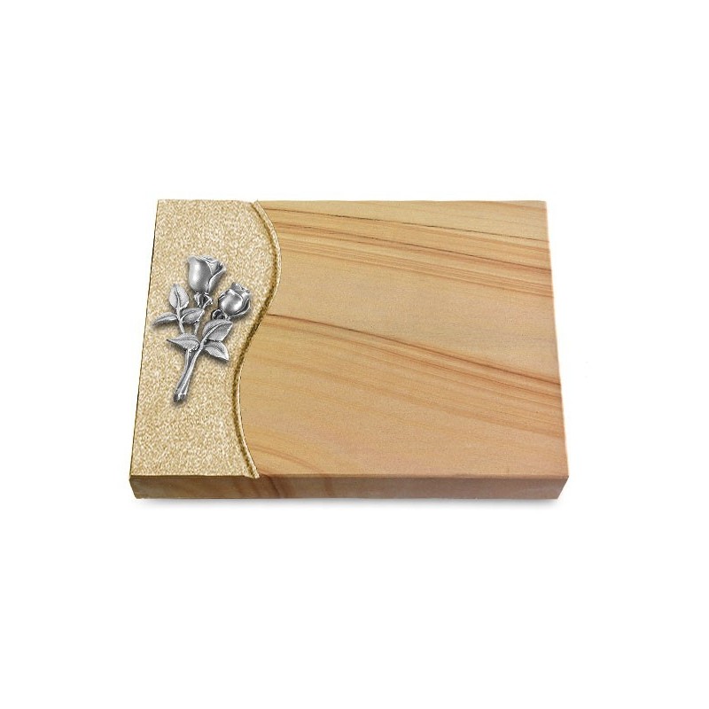 Grabtafel Woodland Wave Rose 11 (Alu)