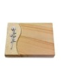 Grabtafel Woodland Wave Rose 12 (Alu)
